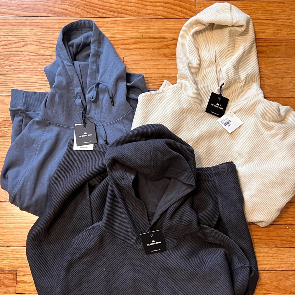 The Normal Brand Men's Hoodies in Blue, Black, and Cream